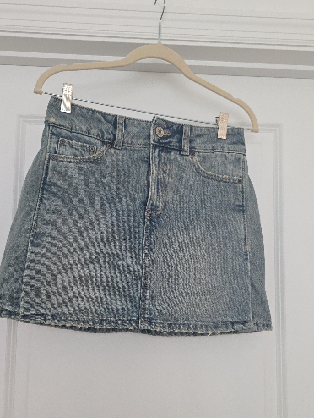SO Denim Mini Skort - Distressed Blue